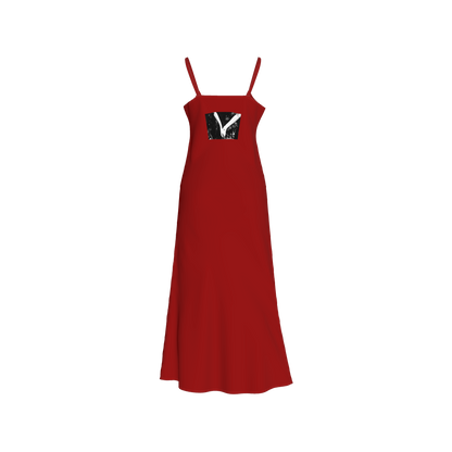 abrazos red slip dress