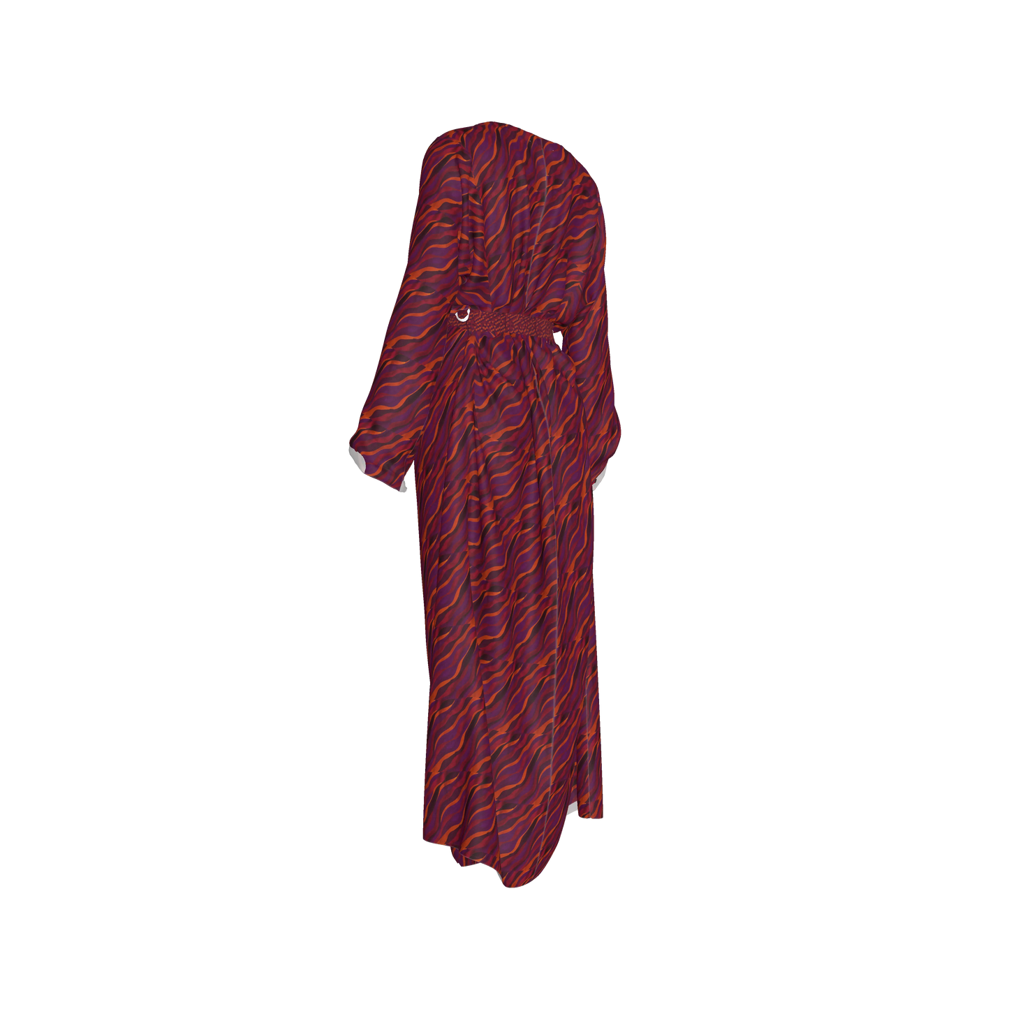 Kimono Sleeve Abaya in Lightweight Viscose Ecovero Rayon Crepe