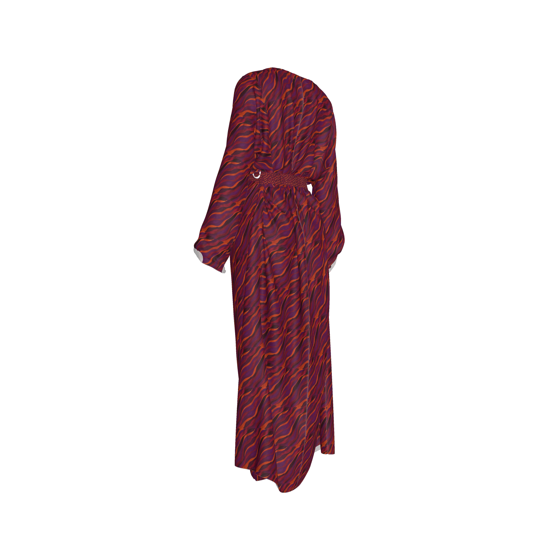 Kimono Sleeve Abaya in Lightweight Viscose Ecovero Rayon Crepe