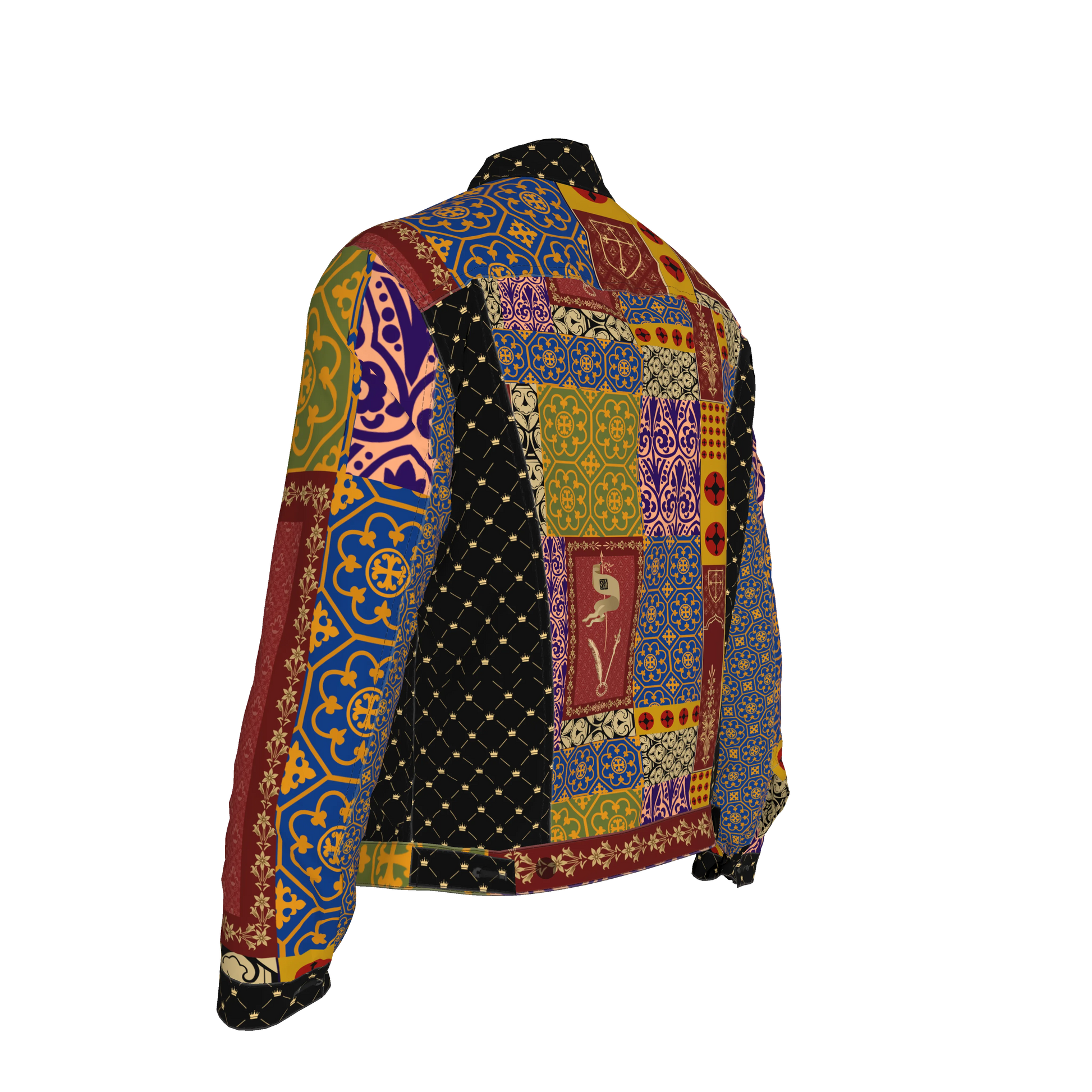 Joan of Arc Exclusive Satin and Denim Jacket