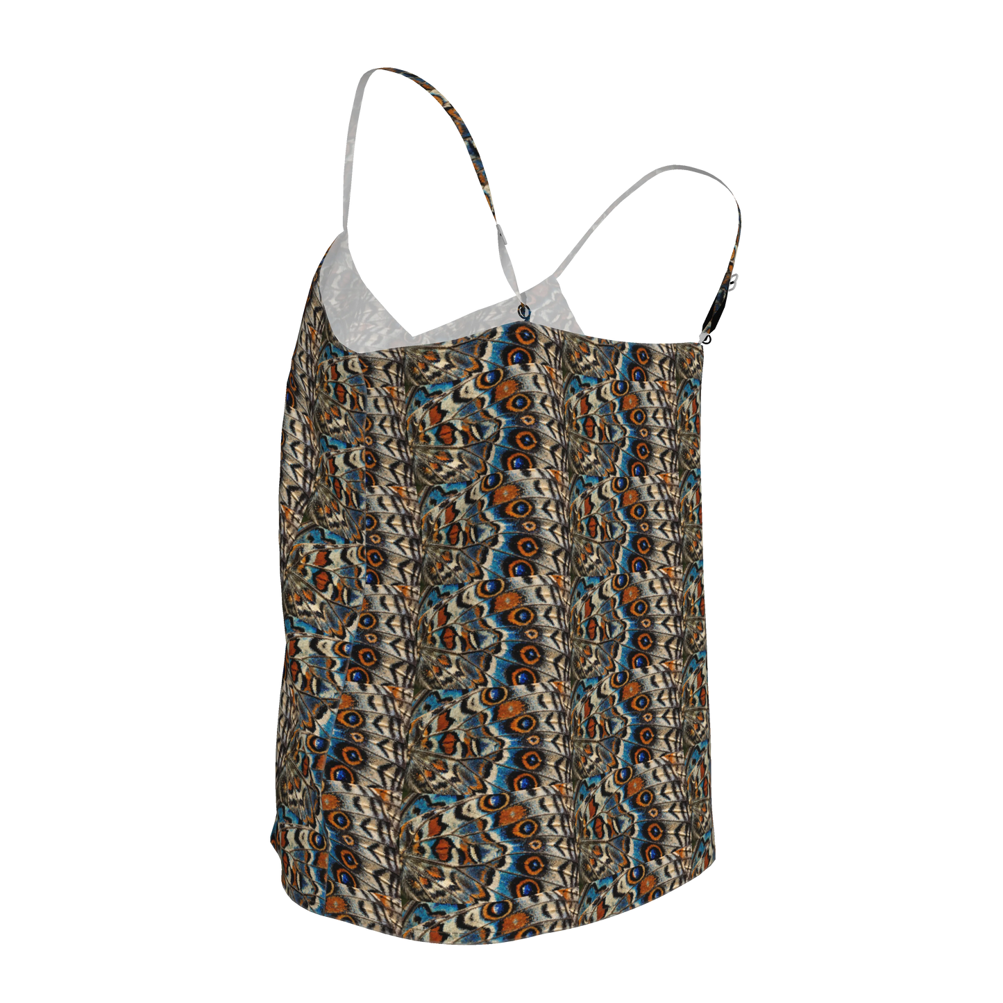 Organic Cotton Voile Camisole – Black Silhouette Print