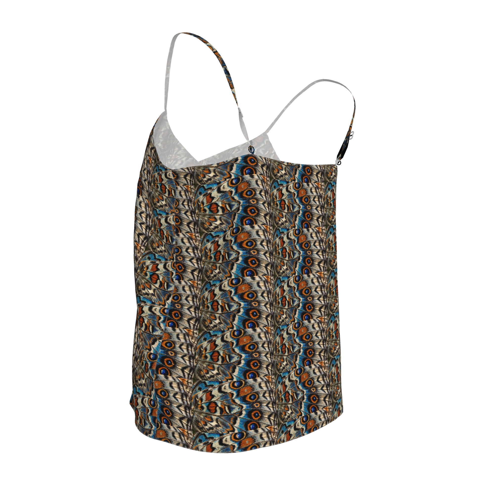 Organic Cotton Voile Camisole – Black Silhouette Print