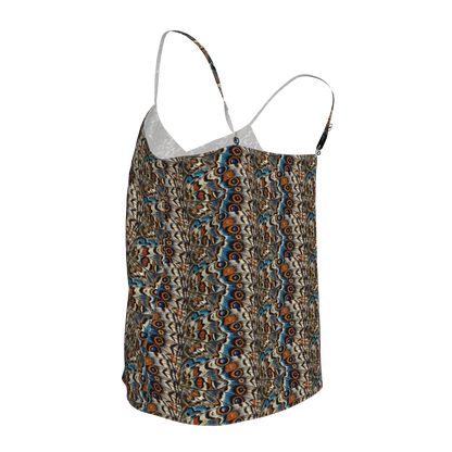 Organic Cotton Voile Camisole – Black Silhouette Print