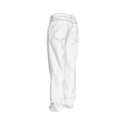 Blue Pinstripped on White Premium Men’s Pants