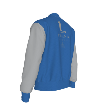 L'EGNA VARSITY JACKET - (BLUE)
