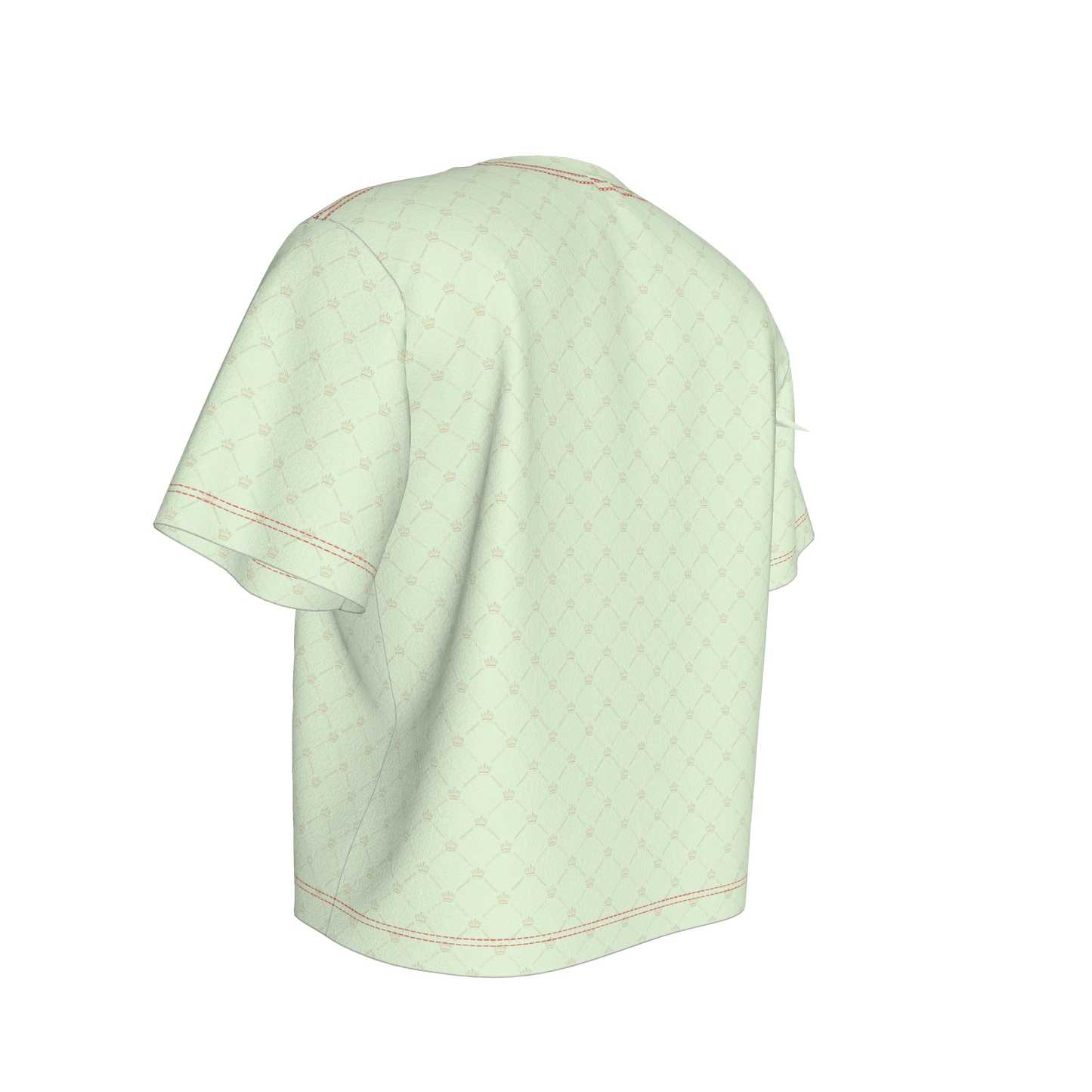 Crown and Lines Light Green Women’s Cropped T-Shirt