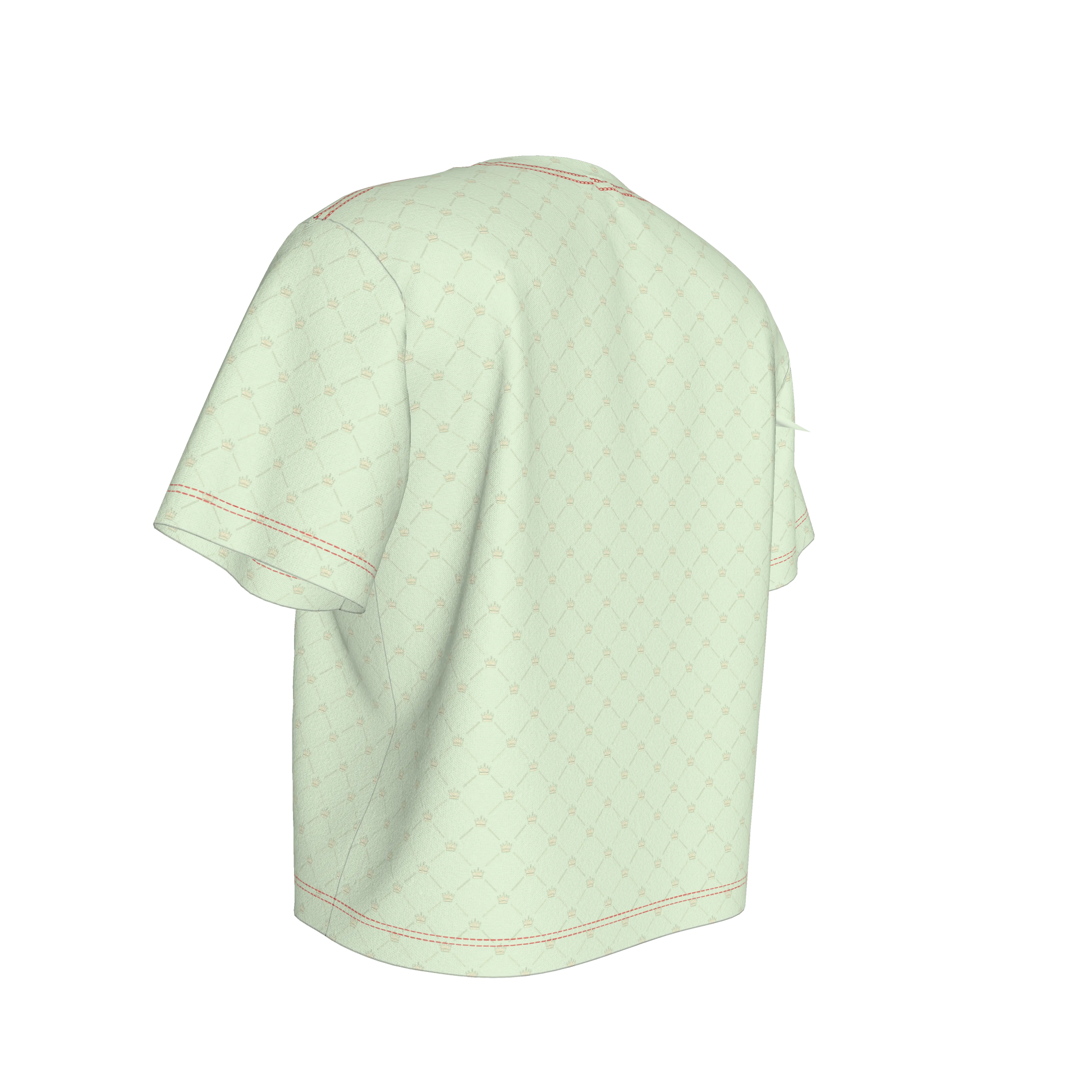 Crown and Lines Light Green Women’s Cropped T-Shirt