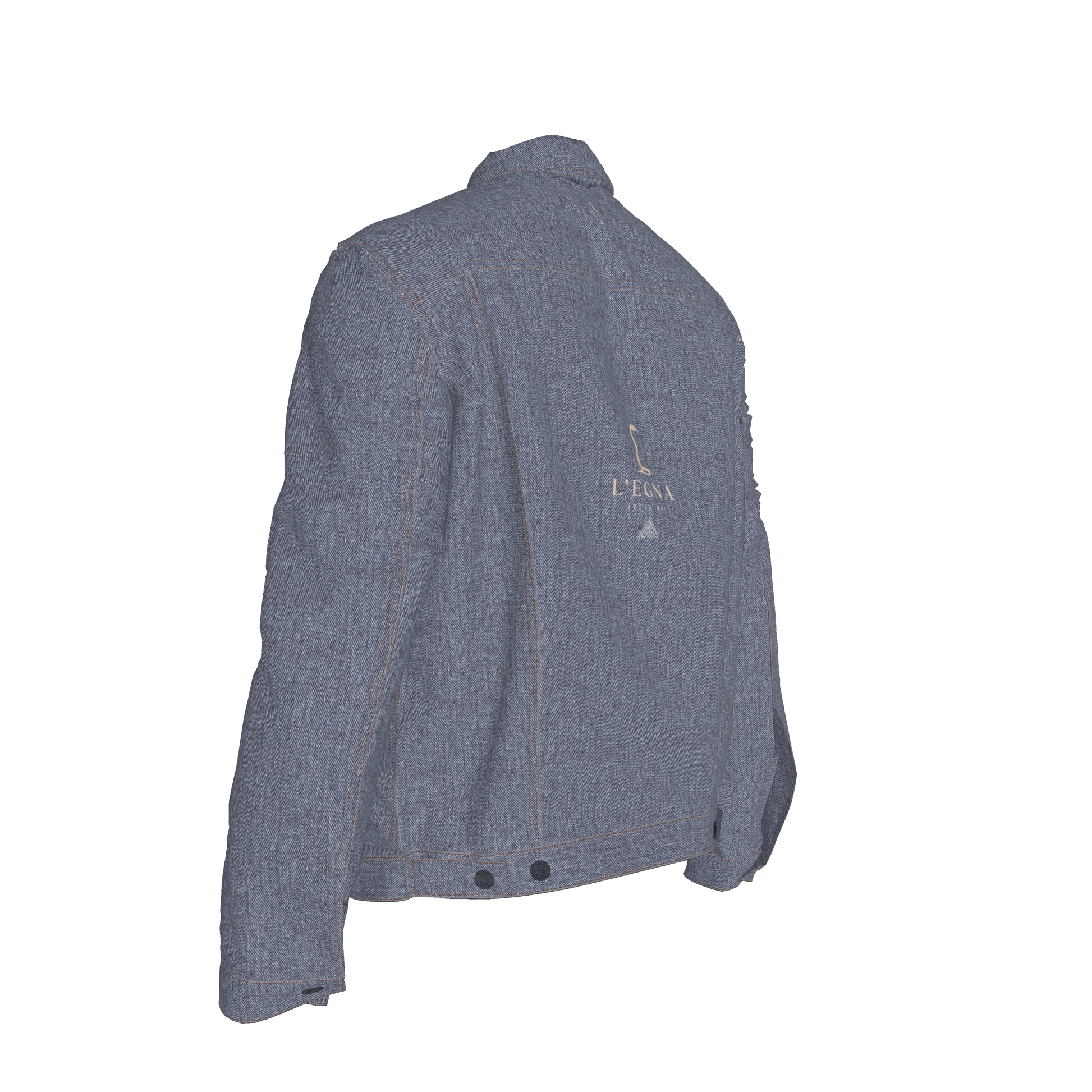 L'EGNA RISING 'DK BLUE ACID' Jean Jacket