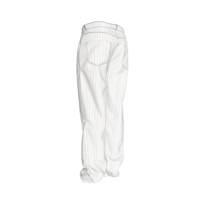 Brown Striped on White Premium Pants