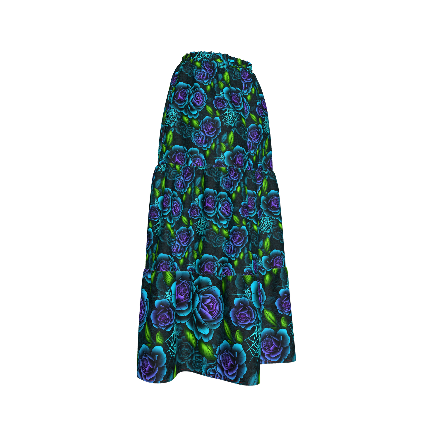 Blue Rose Tiered Skirt