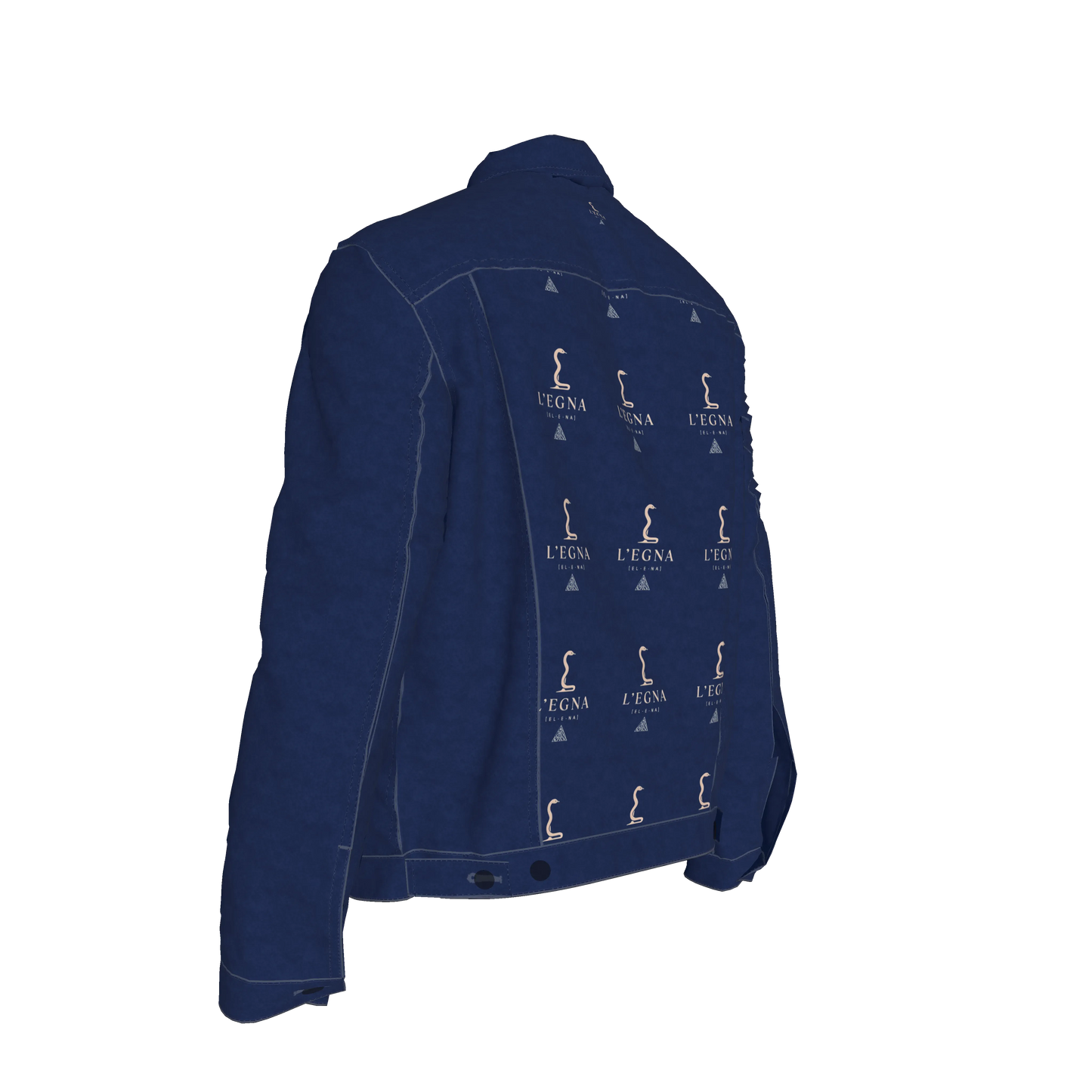 L'EGNA RISING 'BLUE-BLOOD' Jean Jacket (ALL OVER PRINT)