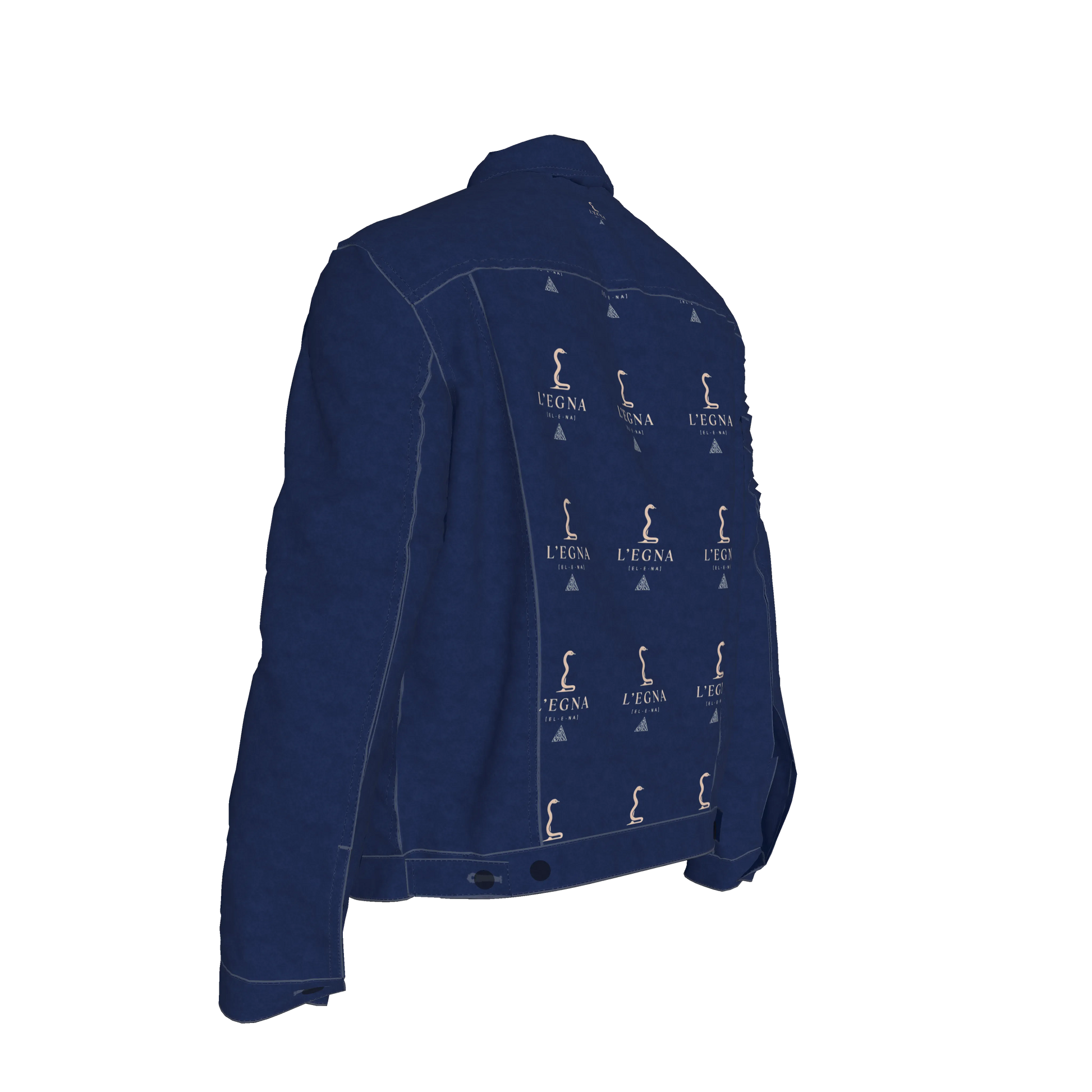 L'EGNA RISING 'BLUE-BLOOD' Jean Jacket (ALL OVER PRINT)