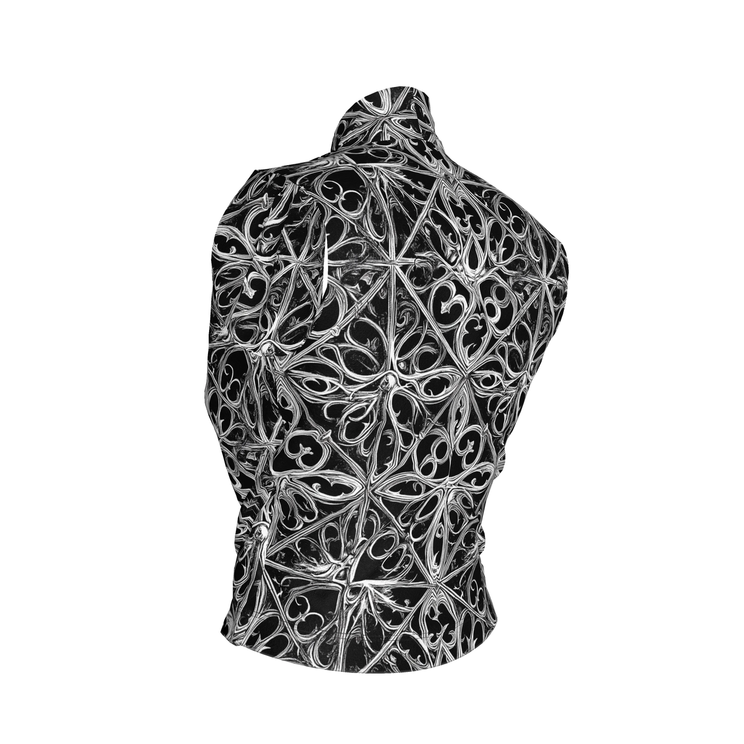 Gothic Lattice Surplice Top in Bamboo Cotton Jersey