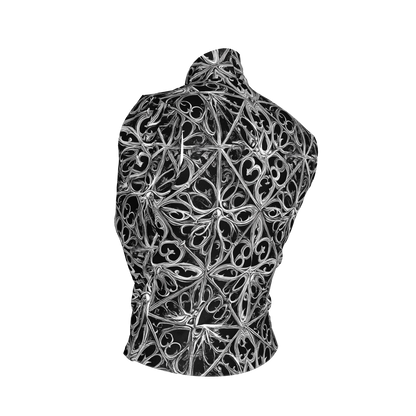 Gothic Lattice Surplice Top in Bamboo Cotton Jersey