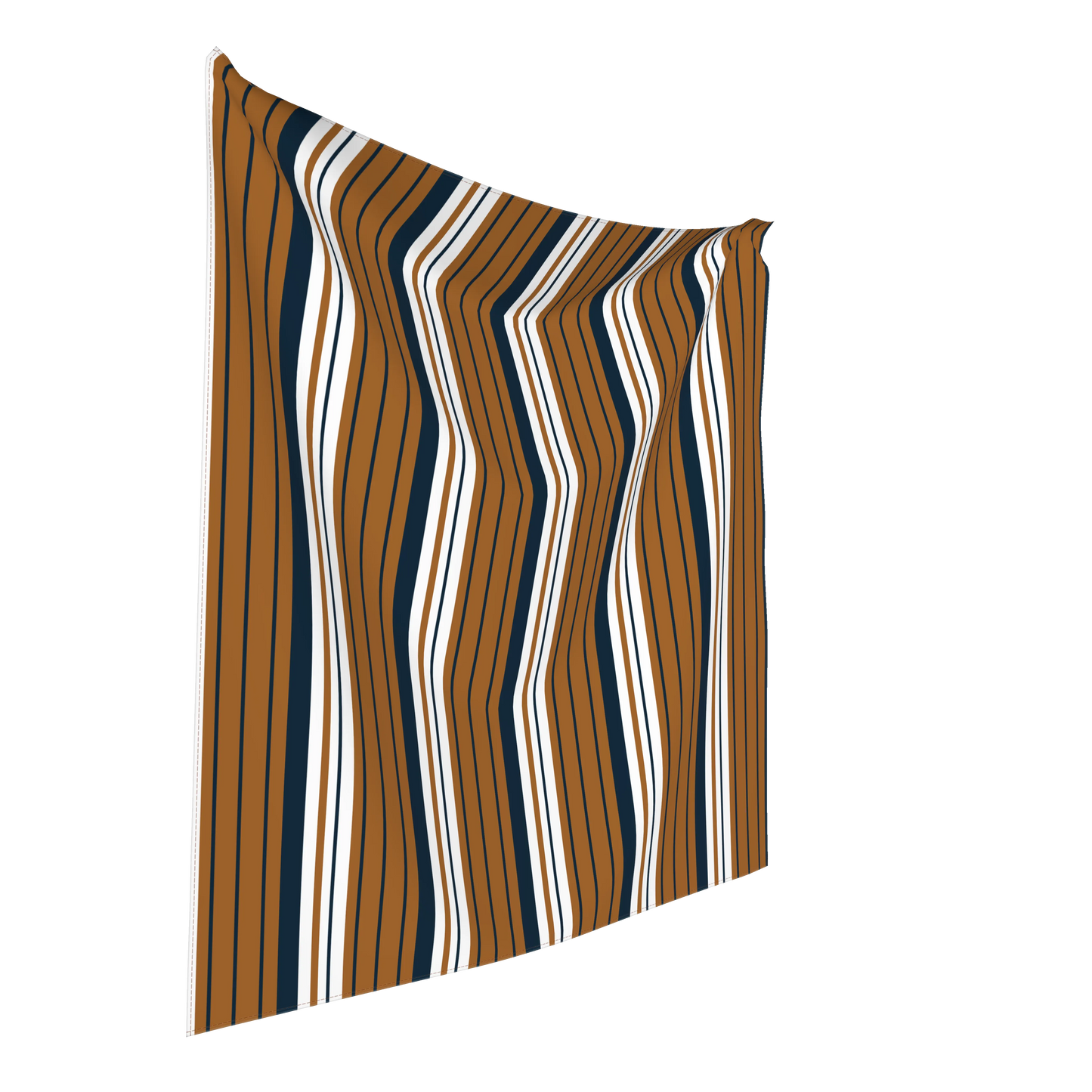 Scarf – orange, navy and white