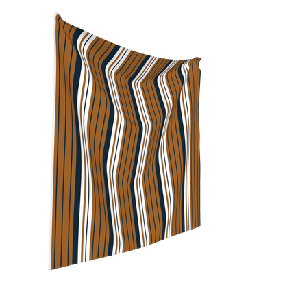 Scarf – orange, navy and white