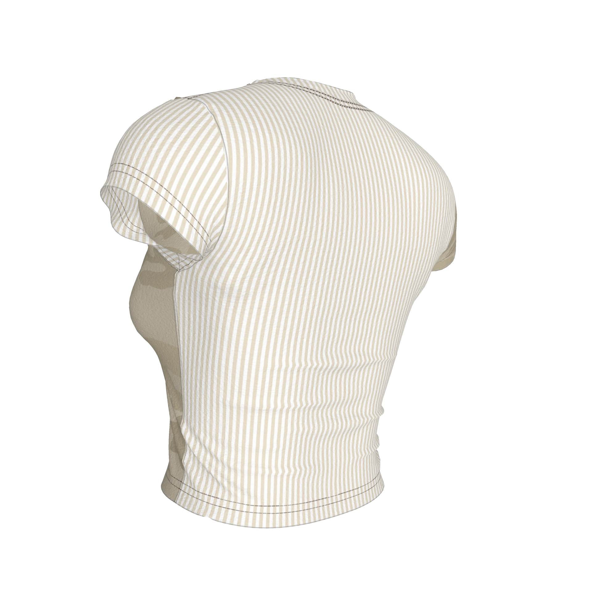 Camo Cropped Sleeve T-Shirt Half 'n Half