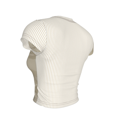 Camo Cropped Sleeve T-Shirt Half 'n Half