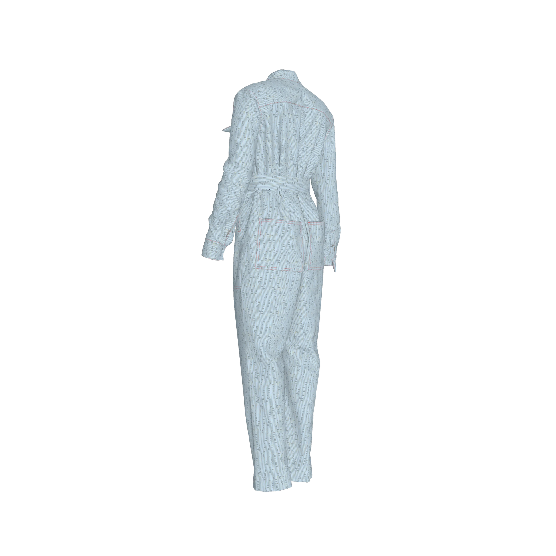 Lightweight Button Front Jumpsuit in Brushed Organic Cotton Twill