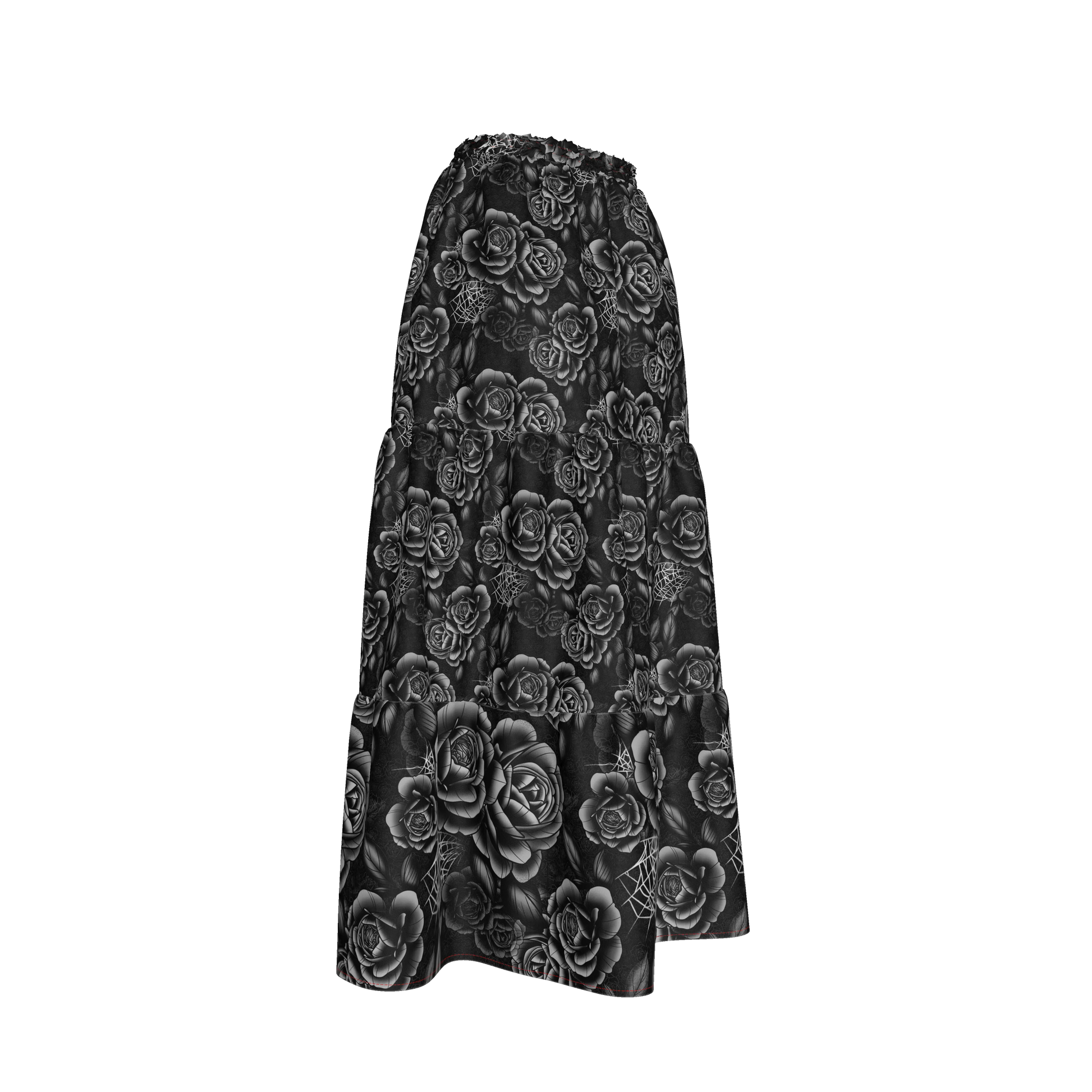 Black Rose Tiered Skirt