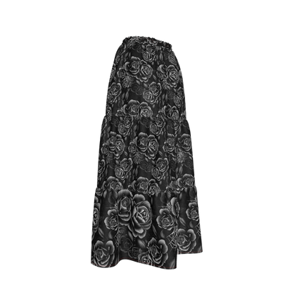 Black Rose Tiered Skirt