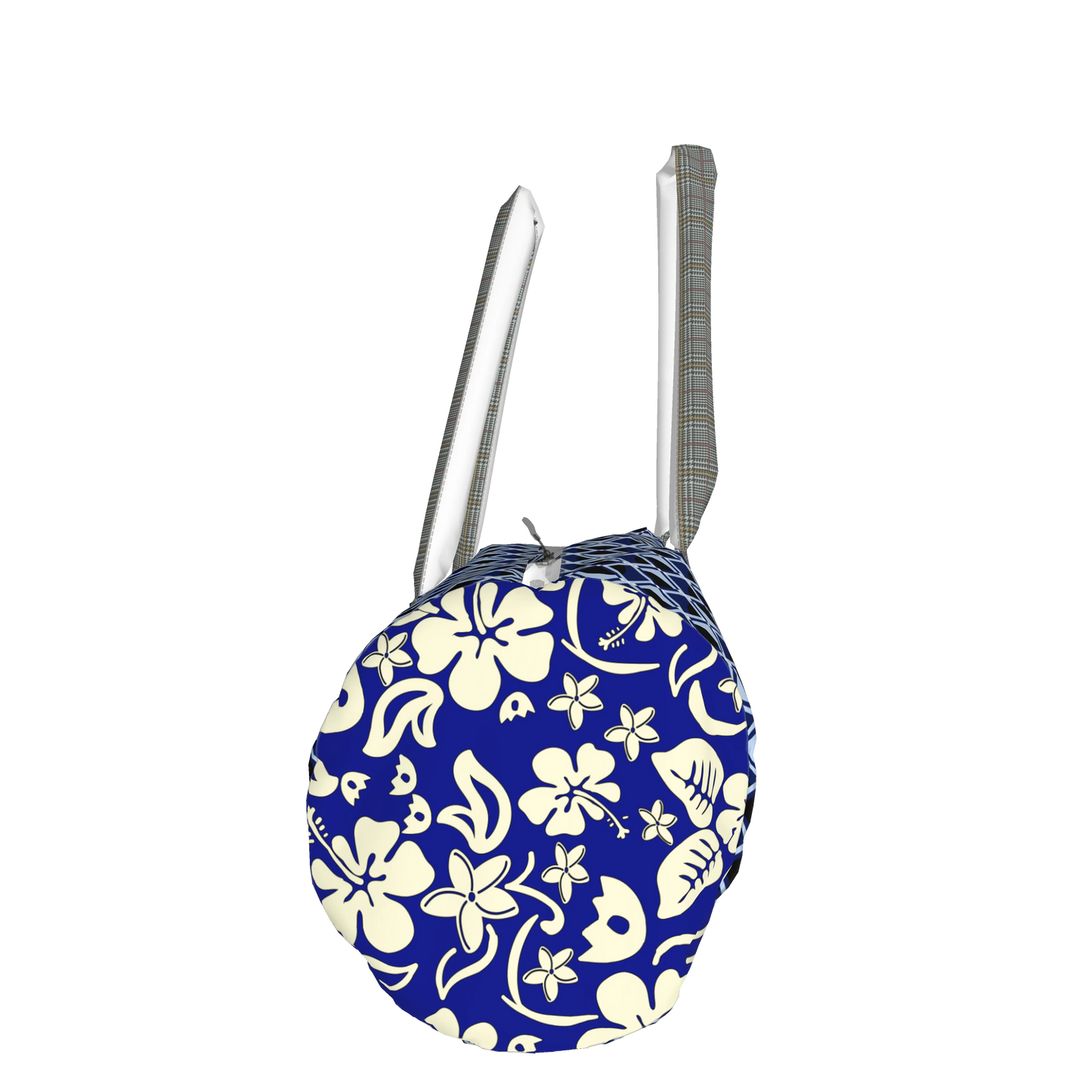 19" Duffel Bag in Digital Indigo Grid/Floral Print