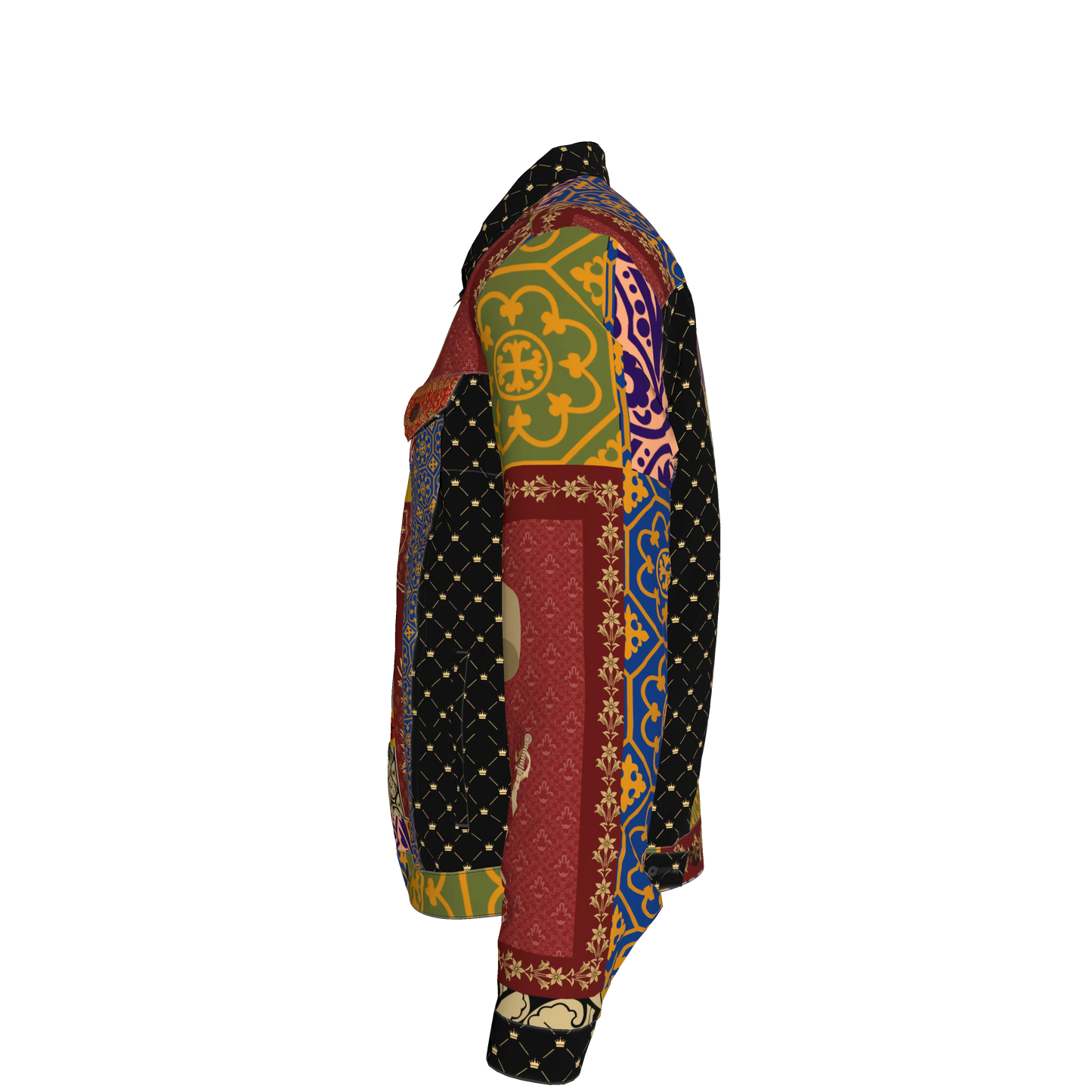 Joan of Arc Exclusive Satin and Denim Jacket