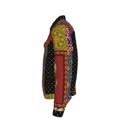 Joan of Arc Exclusive Satin and Denim Jacket