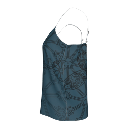 Teal Rose Window Camisole