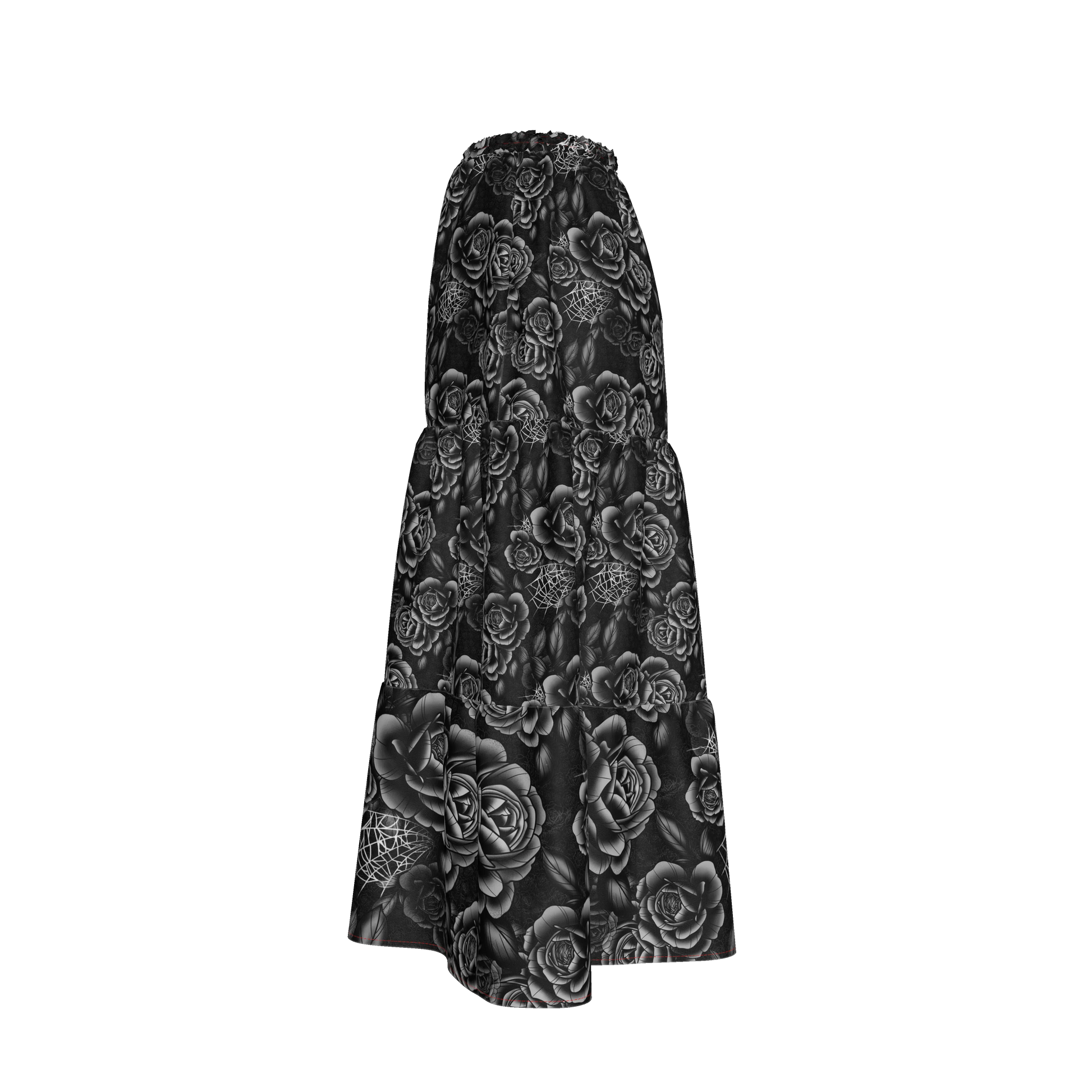 Black Rose Tiered Skirt