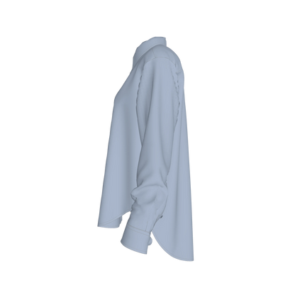 L'EGNA RISING Button-Up (TERRA) – Oversized Shirt in Pima Cotton Poplin