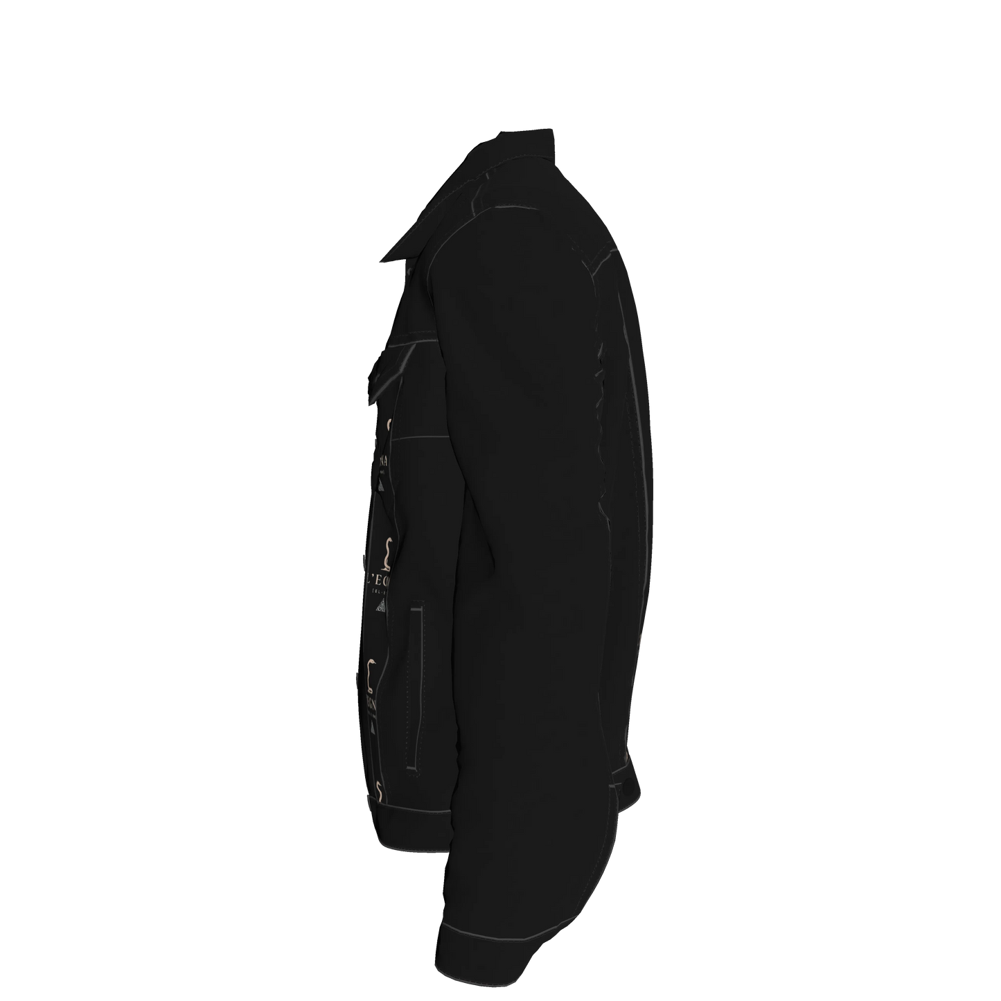 L'EGNA RISING 'BLACKOUT' Jean Jacket (ALL OVER PRINT)