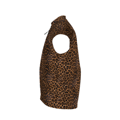 L'EGNA RISING (LEOPARD) VEST – Heavy Stretch Cotton Twill Gilet