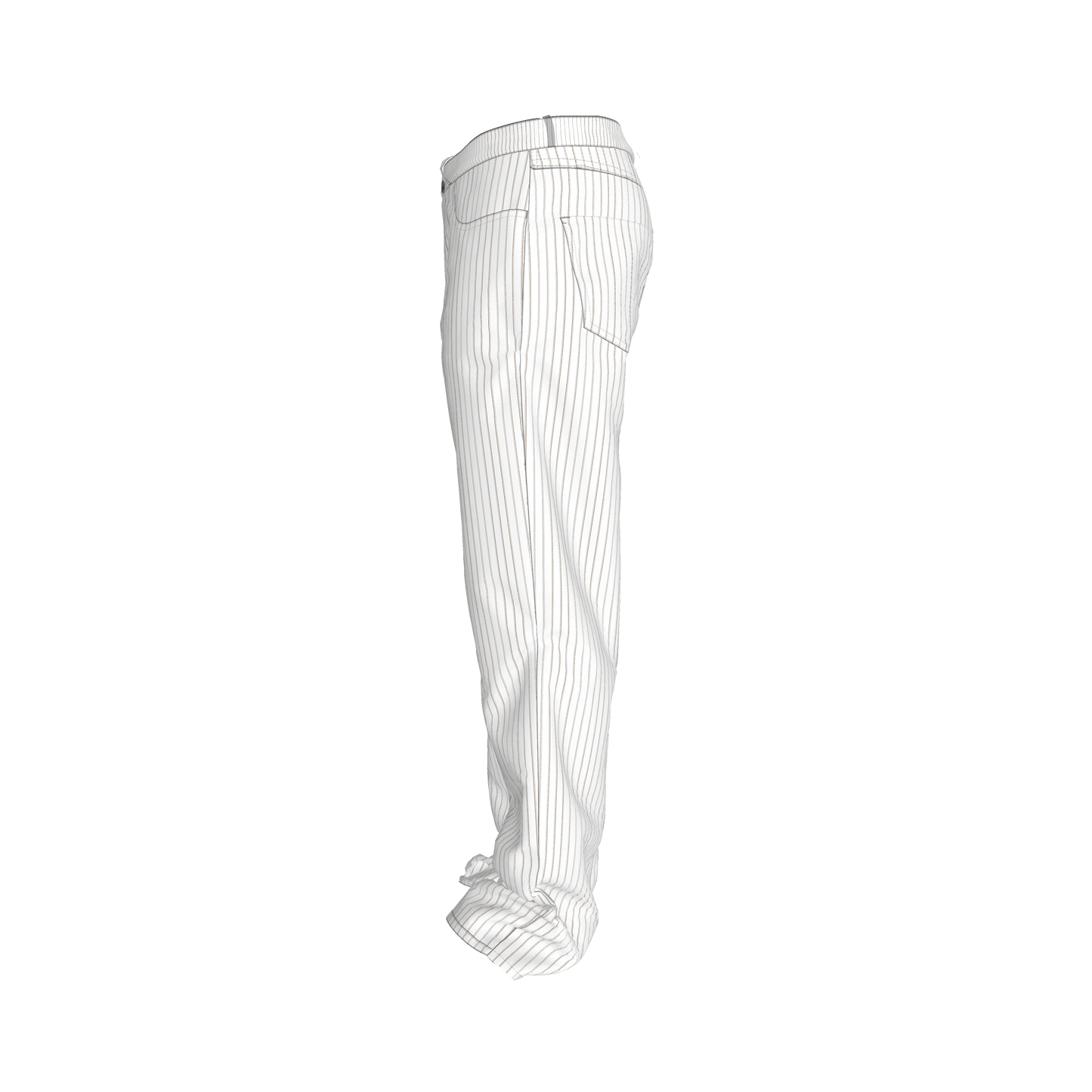Brown Striped on White Premium Pants