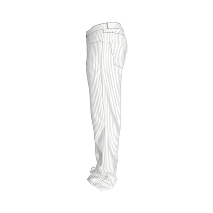 Brown Striped on White Premium Pants