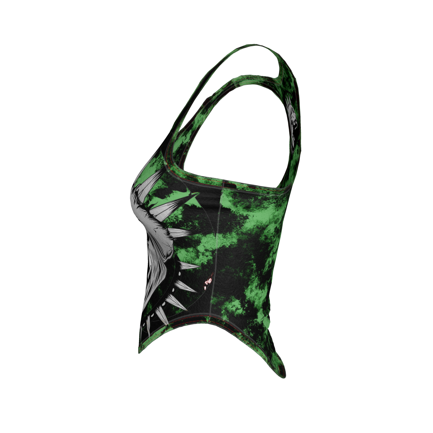 Green Punk Skull Tank