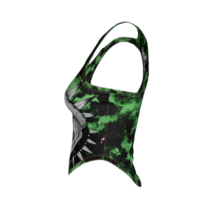 Green Punk Skull Tank