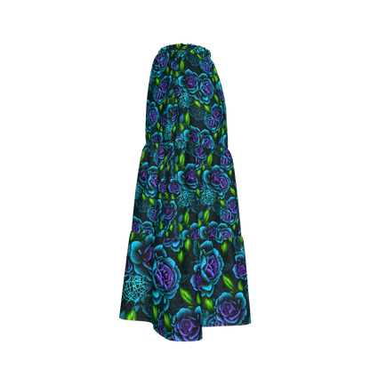 Blue Rose Tiered Skirt