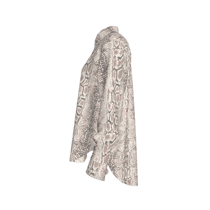 L'EGNA RISING SERPENT GRACE Oversized Button-Up