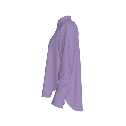 L'EGNA RISING VIOLET SMOKE Oversized Button-Up