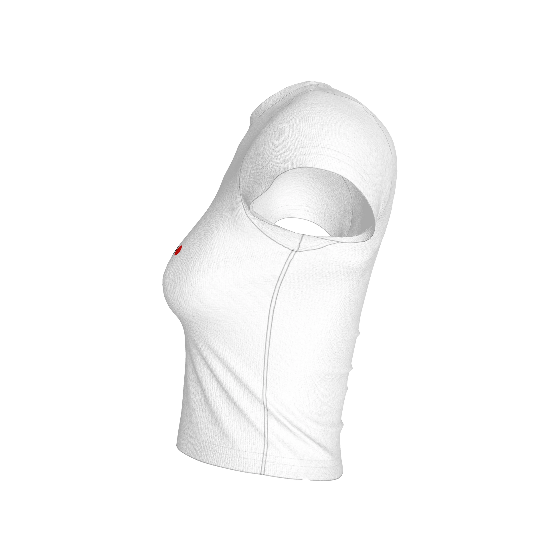 Cropped Baby T-shirt in Lightweight Stretch Cotton Fashion Jersey