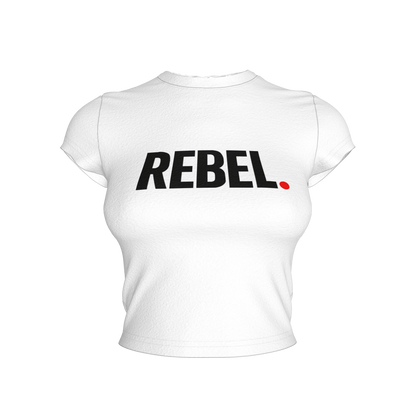 Cropped Baby T-shirt in Lightweight Stretch Cotton Fashion Jersey
