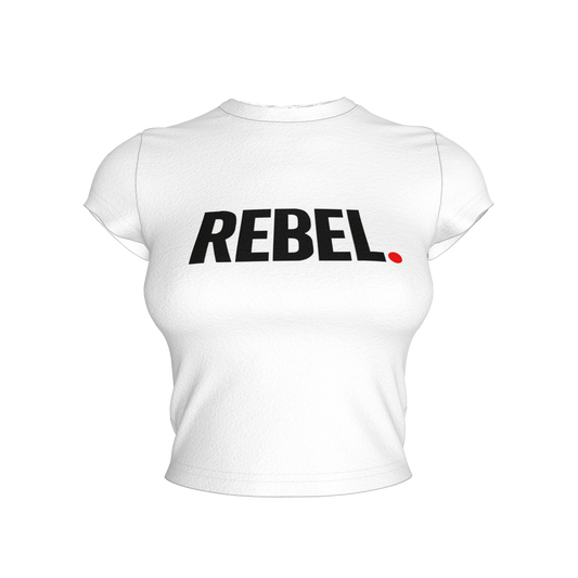 Cropped Baby T-shirt in Lightweight Stretch Cotton Fashion Jersey