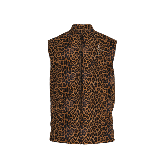 L'EGNA RISING (LEOPARD) VEST – Heavy Stretch Cotton Twill Gilet