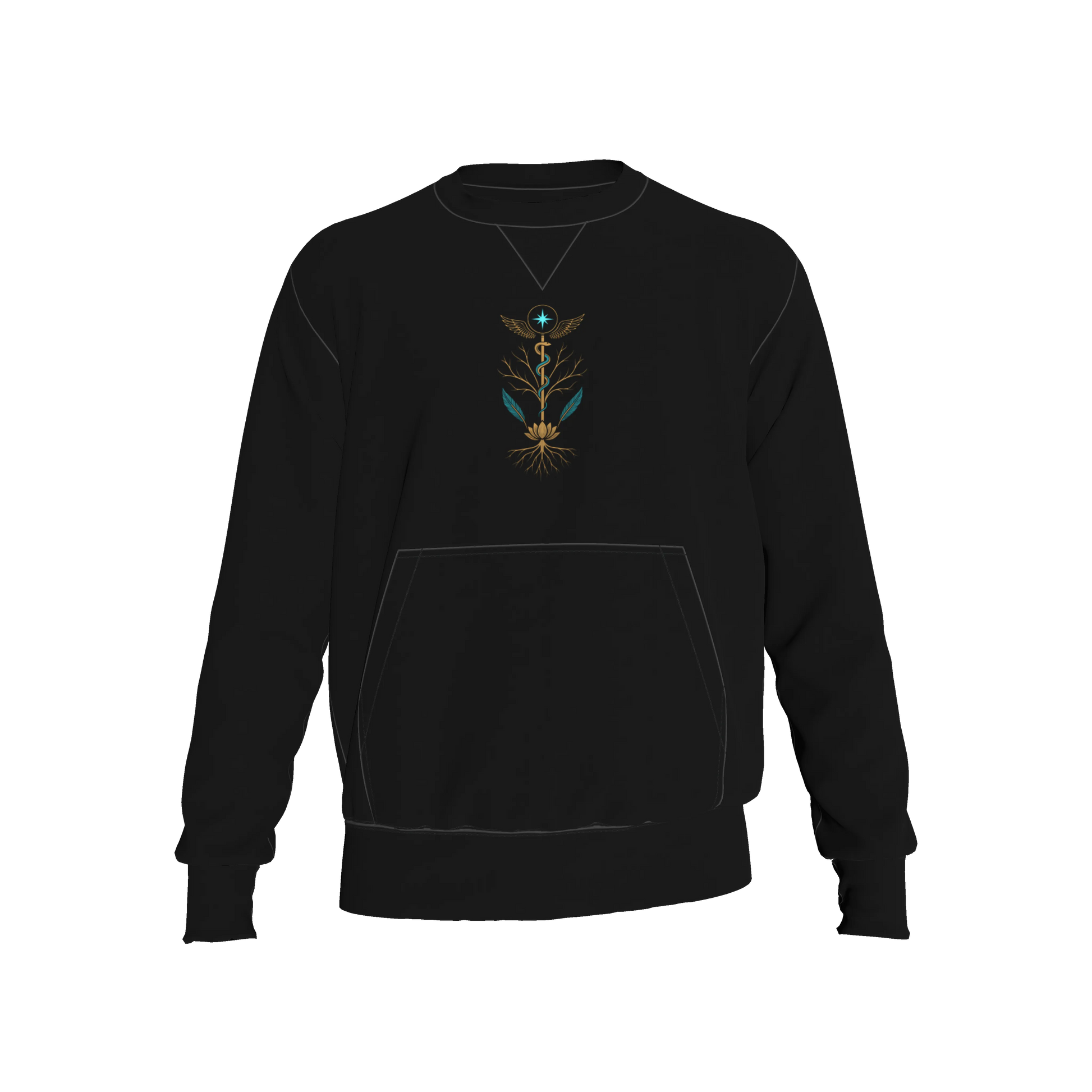 L'EGNA LOTUS RISING "BLACKOUT SIGNATURE" Crewneck Sweater