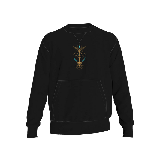 L'EGNA LOTUS RISING "BLACKOUT SIGNATURE" Crewneck Sweater