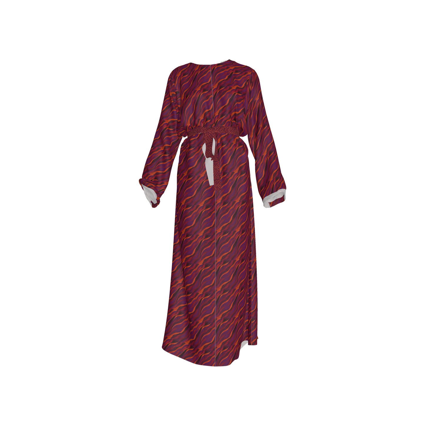 Kimono Sleeve Abaya in Lightweight Viscose Ecovero Rayon Crepe