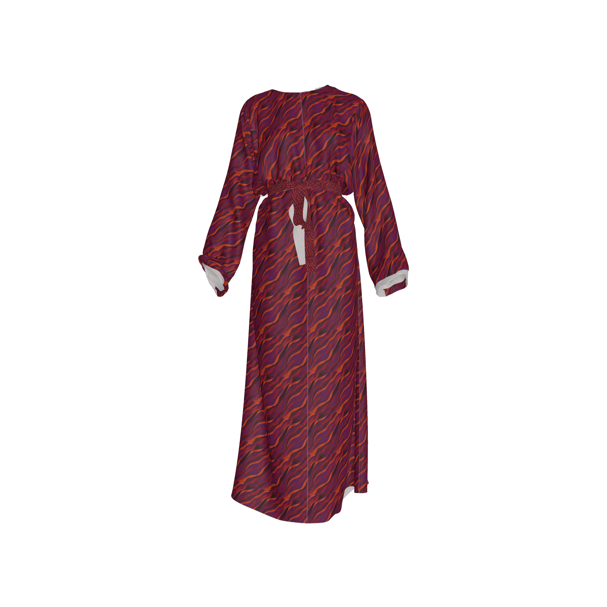 Kimono Sleeve Abaya in Lightweight Viscose Ecovero Rayon Crepe