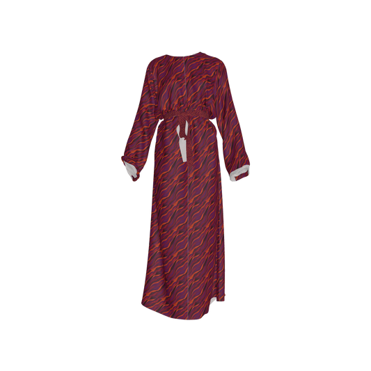 Kimono Sleeve Abaya in Lightweight Viscose Ecovero Rayon Crepe