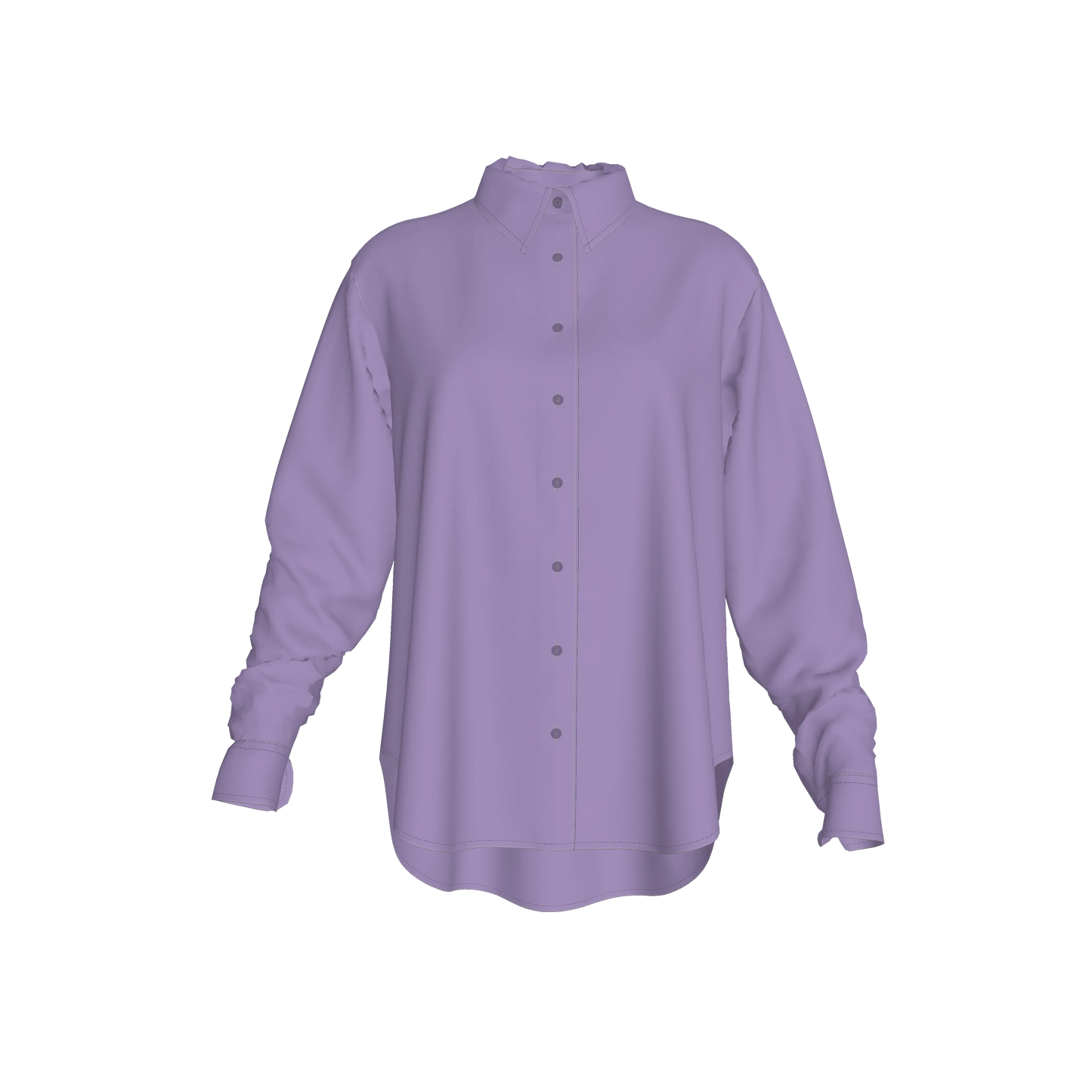 L'EGNA RISING VIOLET SMOKE Oversized Button-Up